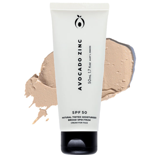 Avocado Zinc SPF 50 Natural Tinted Moisturiser - The Slow ClinicSunscreen